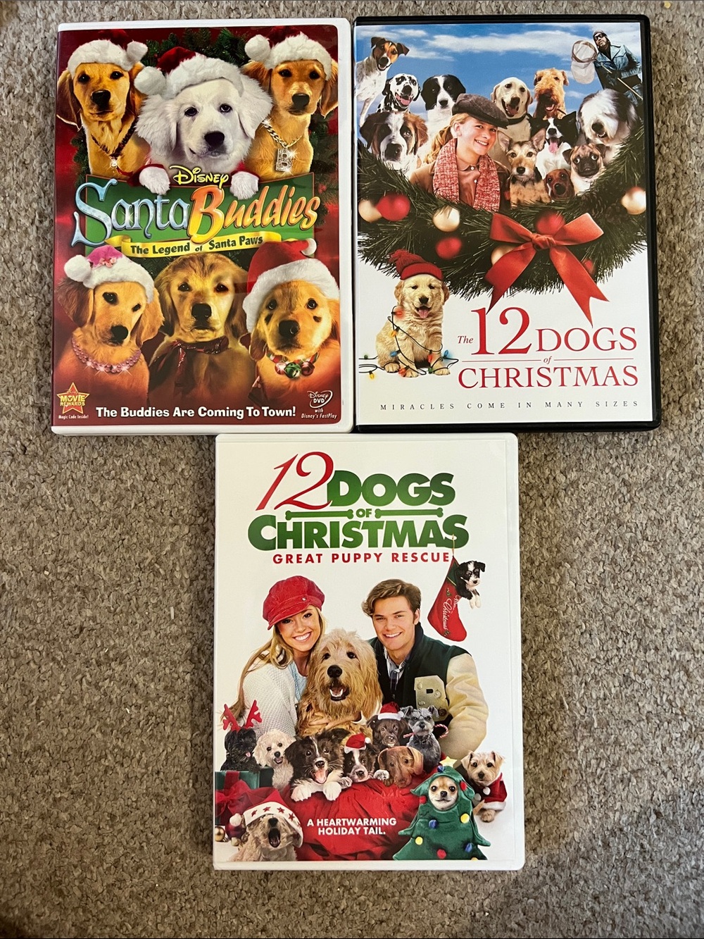 12 Dogs of Christmas & Great Puppy Rescue & Santa Buddies / X3 Christmas Movies